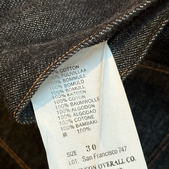 NEW! Stevenson Overall Co. Japanese Selvedge Denim Jeans - Picture 9 of 11